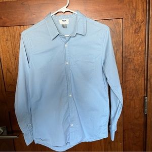 Old Navy Boys Young Men Long sleeve Button down Light Blue size Youth XL (14-16)
